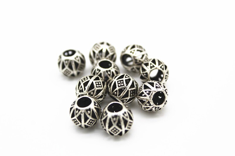 WIGTEAT aleación de plata antigua/oro antiguo trenza dread dreadlock cuentas anillos tubo accesorios aprox 5mm agujero