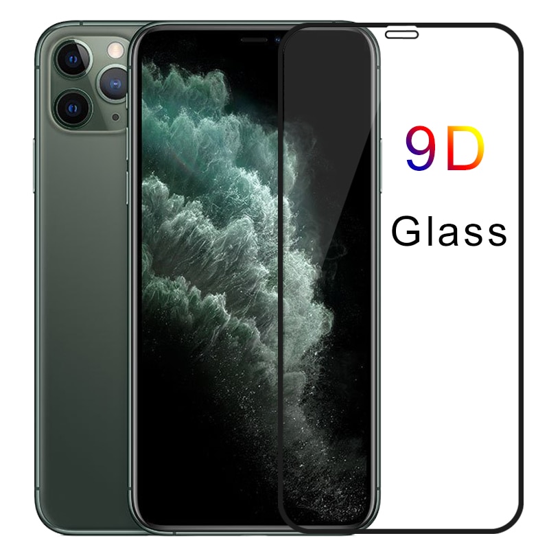 9D Protective Glass for iPhone 7 8 6 6S Plus 5 5S SE Tempered Glass for iPhone X XR XS Screen Protector for iPhone 11 Pro Max HD