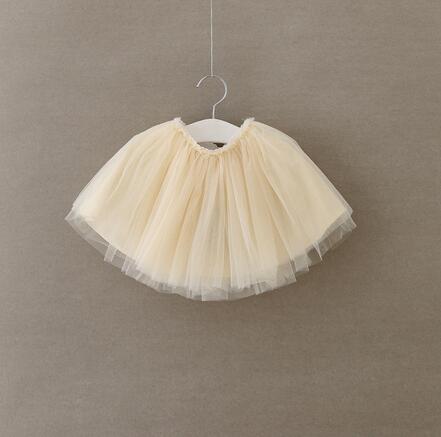 zomer stijl mooie baljurk rok meisjes tutu rok pettiskirt 5 kleuren meisjes rokken voor 7-24 M kids rok: 7-9 months / Beige