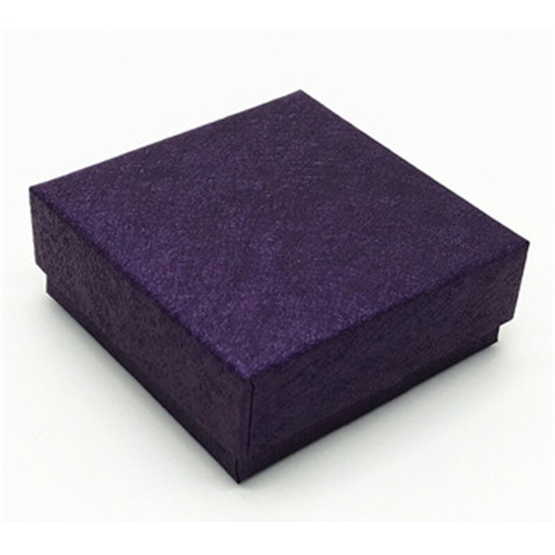 20pcs/group, special paper box with full leather paper, ring box pendant box, multi-purpose jewelry box, factory outlet, la: Purple 