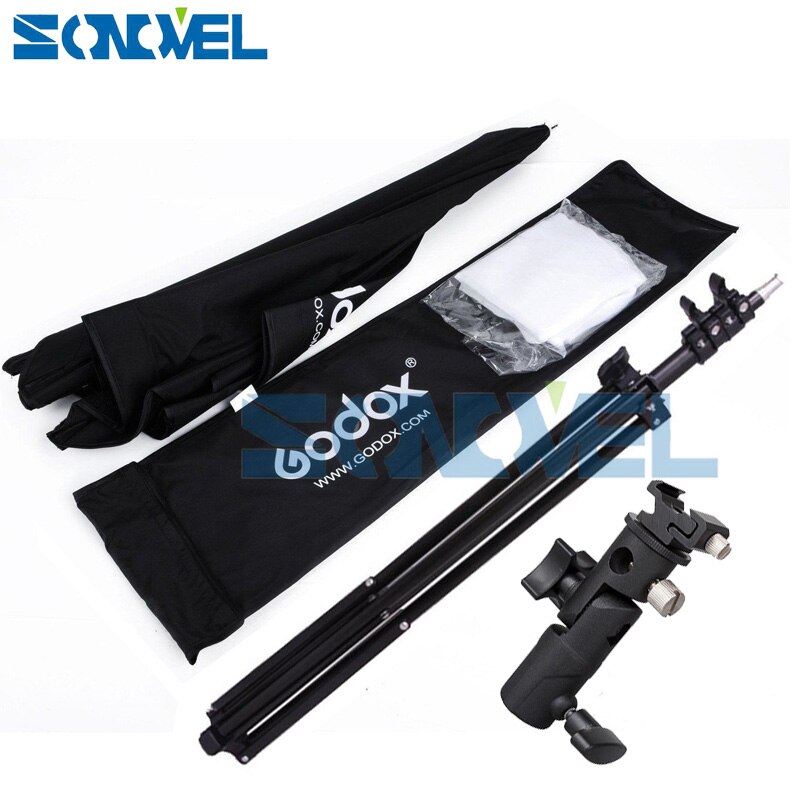 Godox 80cm åttekant paraply softbox lys stativ paraply sko brakett sett til blits speedlite