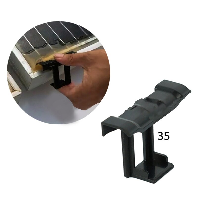 10 Pcs Roof Solar Panel Frame Cleaning Clips Photovoltaic Panel Water Guide &amp; Mud Clamp Auto Remove Stagnant Water