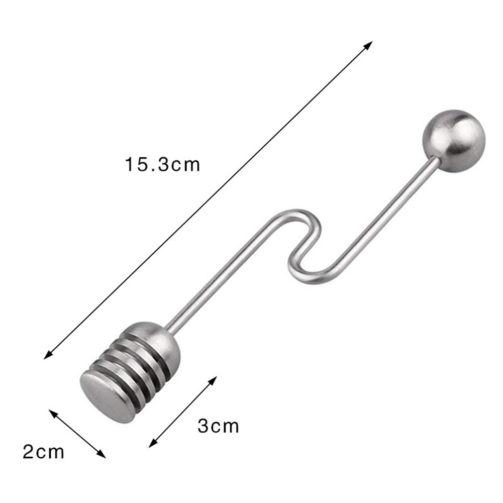 Rund perle spiral dyppe honning kaffe anti-rust 304 rustfritt stål rørestang kjøkkenverktøy dingser для кухни