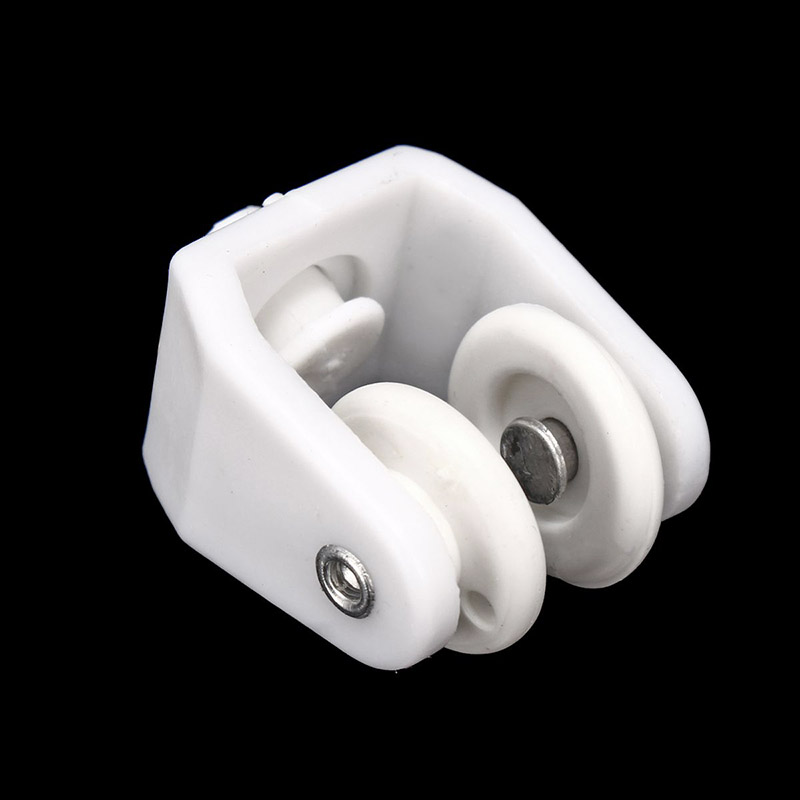 10 Uds. De polea para corredor de cortina, tornillos de Metal, soporte de montaje lateral, tapa de extremo de riel de sujeción superior fija, accesorios de riel de sellado D4