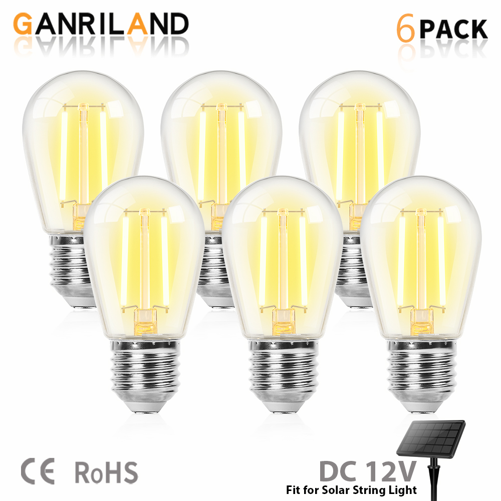 S14 led-lampen als ersatz, 2w niedervolt-lampen ,  e27 bruchsichere kunststoff-außenleuchten, netzunabhängige solarbatteriesysteme 12v wohnmobil-dekoration