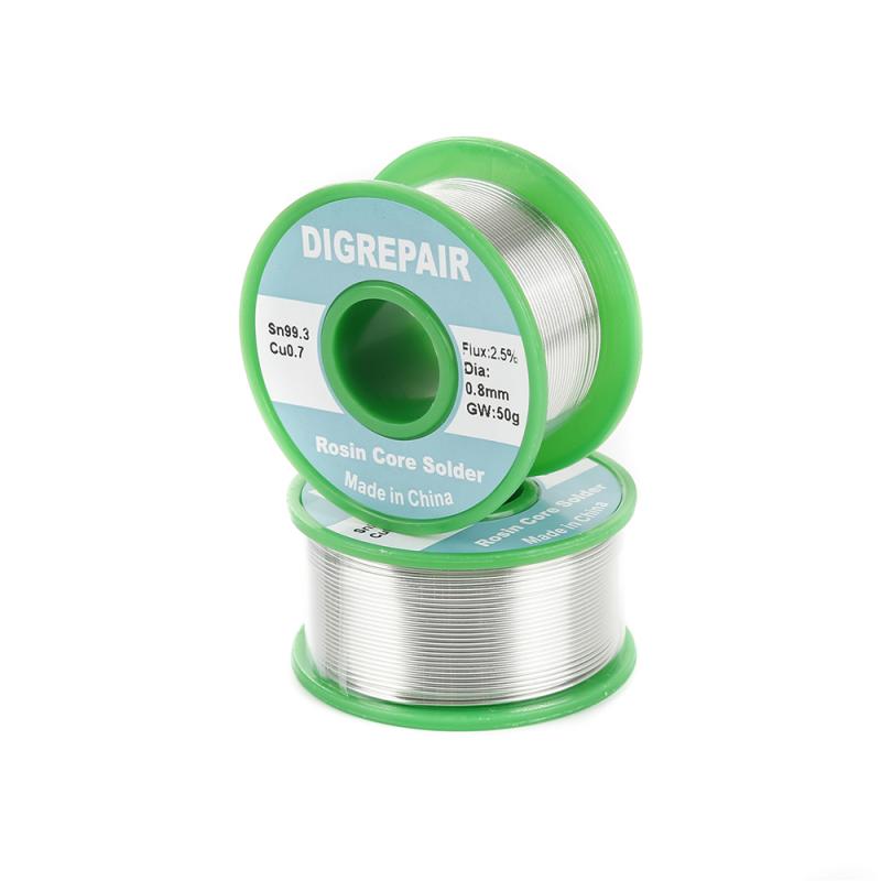 0.6/0.8/1.0 Mm Loodvrije Soldeer Tin 50G/100G Rosin Core Soldeer Sn99.3 cu0.7 Lassen Soldeerbout Soldeer Rosin Core