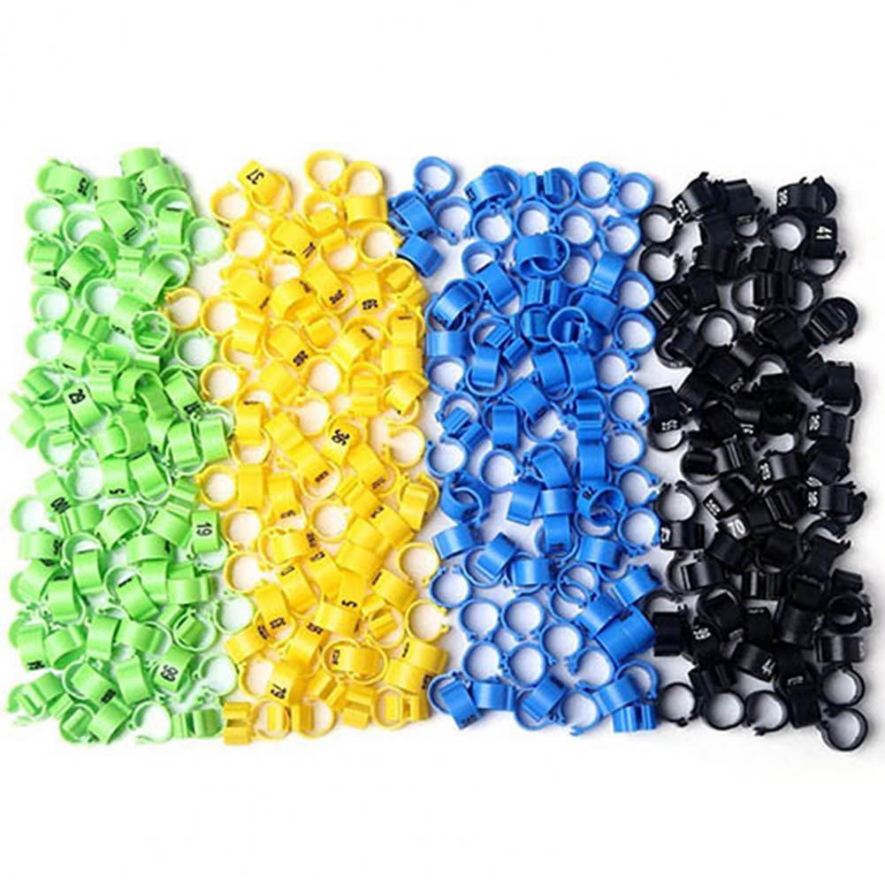 100Pcs Bird Been Band Milieuvriendelijke Eenvoudige Toepassing Plastic Gevogelte Identificatie Band Voor Pluimvee Voor Huisdier Product Vogel Accessoire