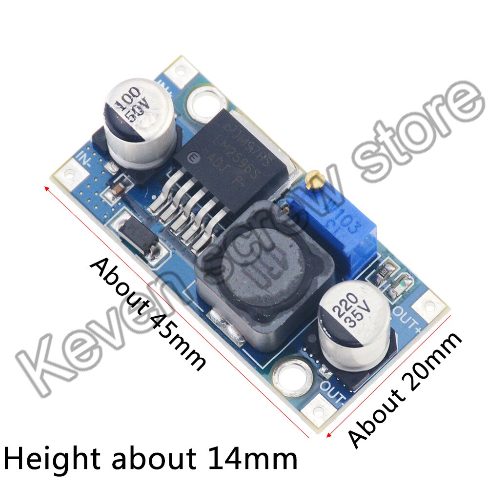 1 pces lm2596s DC-DC step-down módulo de alimentação 3a ajustável step-down módulo lm2596 regulador de tensão 1.5-35 v