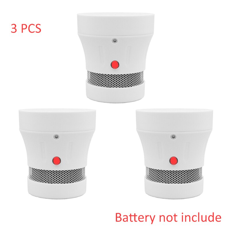 Tuya-alarma de humo WiFi para el hogar, Detector de humo con Sensor de protección contra incendios, sistema de seguridad para el hogar, no incluye batería: 3PCS