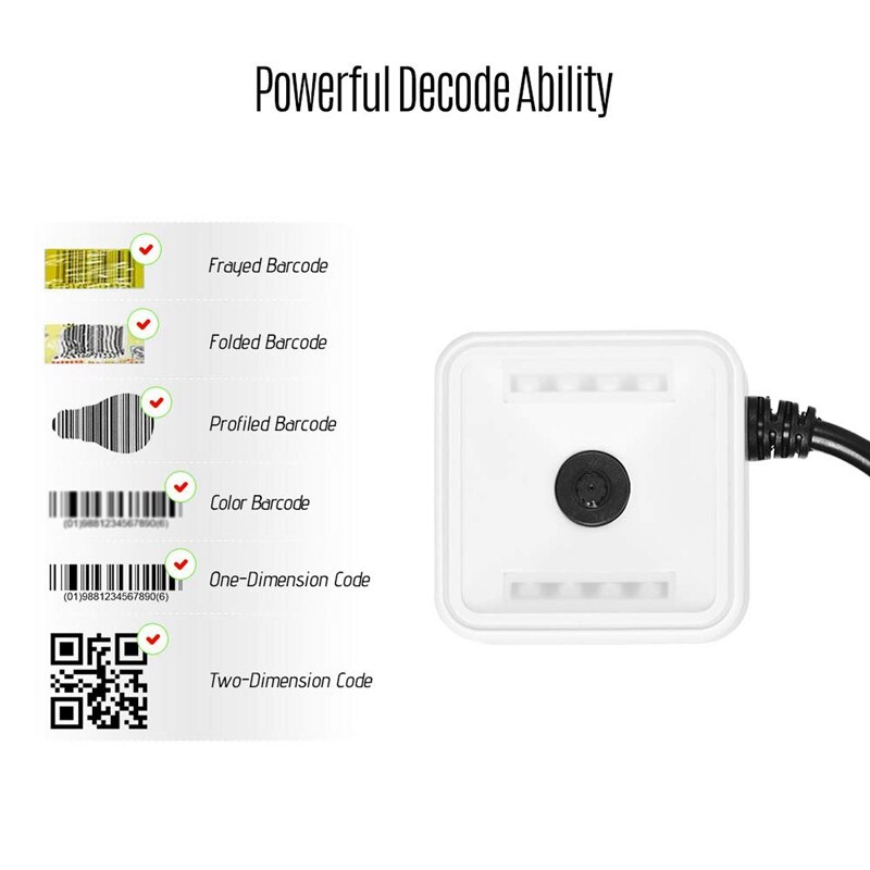 Ep7000 mini 1d/2d/ qr stregkodescanner cmos dvs. scanningsmodul til forskellige indlejrede enheder adgangskontrol kontor elektronisk sca