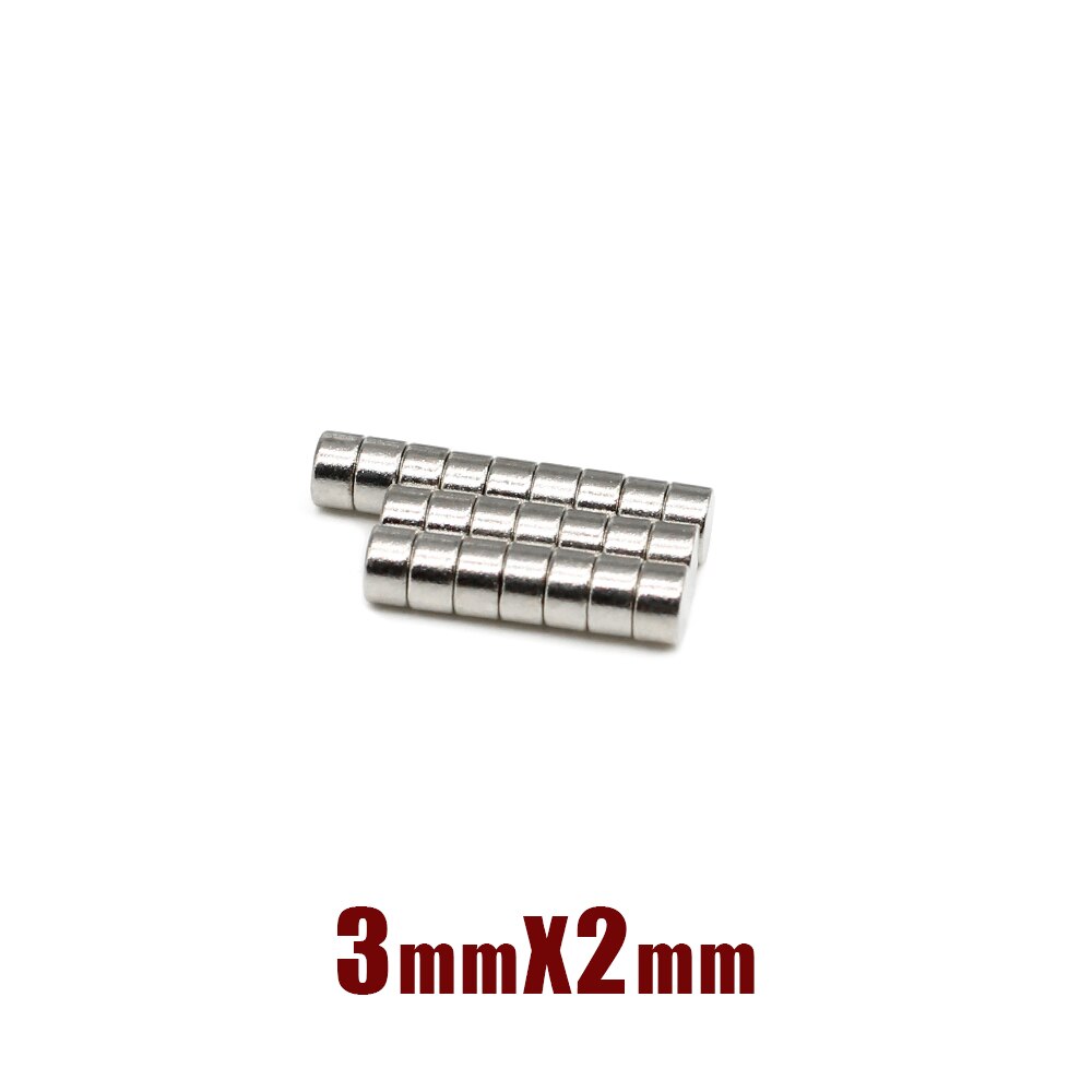 100/200/500/1000/2000/5000PCS 3x2 Mineur Disque Recherche Aimant Petits Aimants Ronds 3x2mm Aimants Permanents Au Néodyme Forte 3*2mm