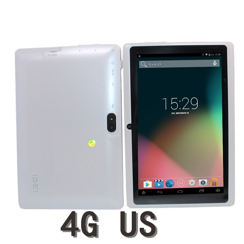 Originele 7 inch Tablet Pc Allwinner A33 Quad Core 4G Telefoontje Google Markt GPS WiFi FM Bluetooth wiFi Tabletten: Sliver 4G US