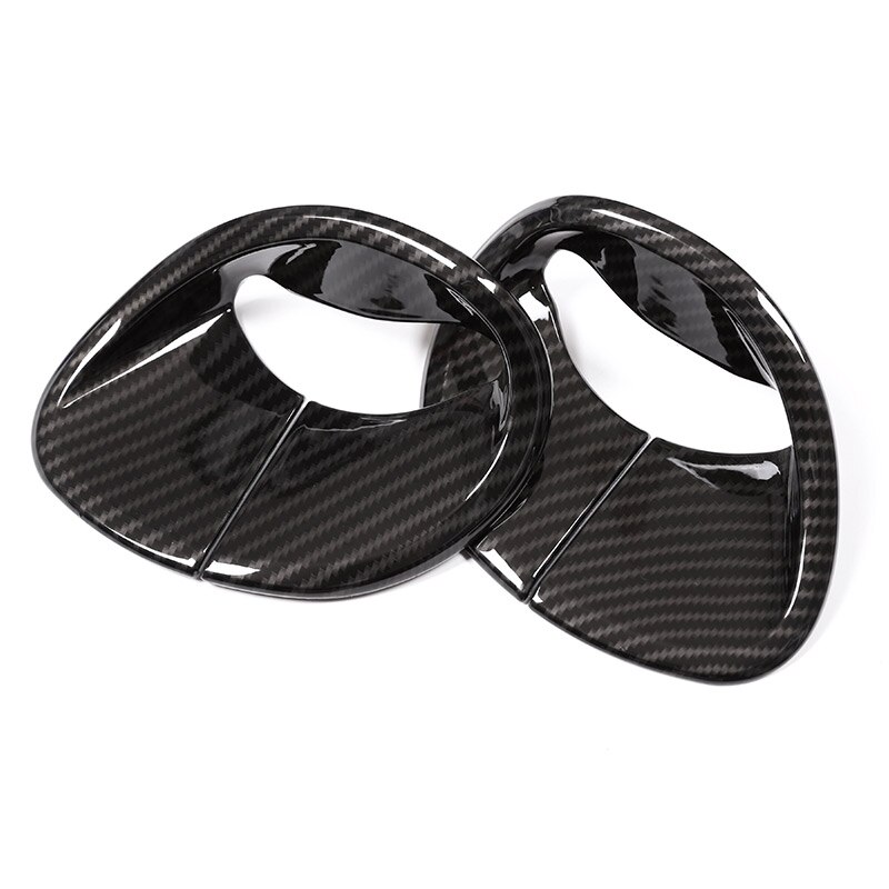 2 stk karbonfiberstil til alfa romeo giulia abs krom front beltedeksel listverk biltilbehør
