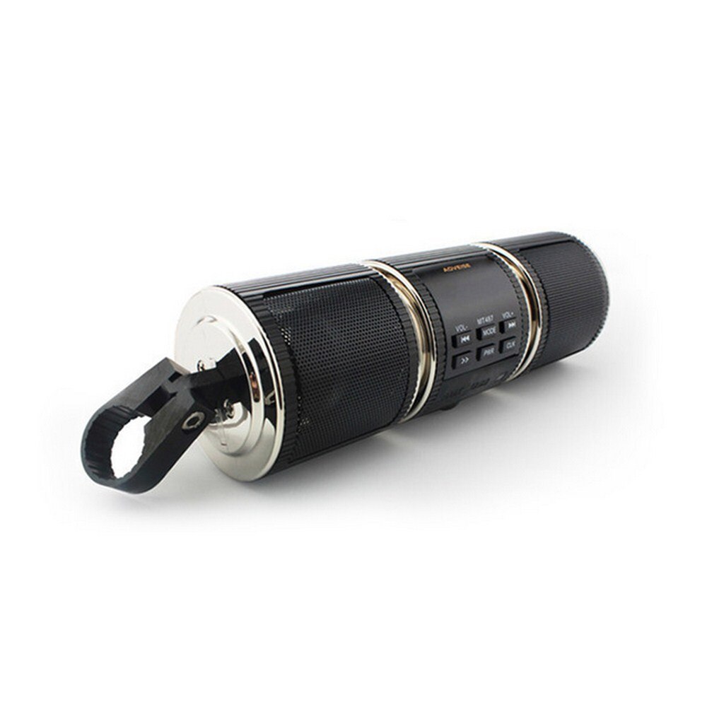 Reproductor de música con Bluetooth para motocicleta, altavoz estéreo MP3 de 12V para motocicleta, Radio FM, pantalla LED ajustable, resistente al agua, de
