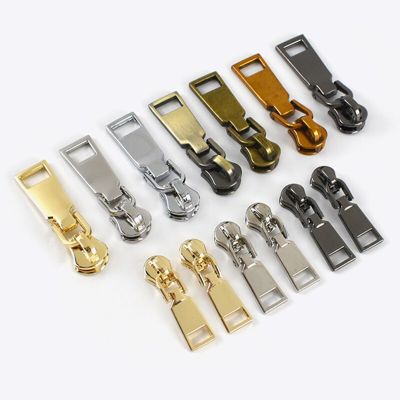 Meetee-deslizadores de cremallera para chaquetas con cremallera de Metal, Kit de reparación de cremalleras con cabeza extractora, accesorio de costura, 20 piezas, 3 #5 #