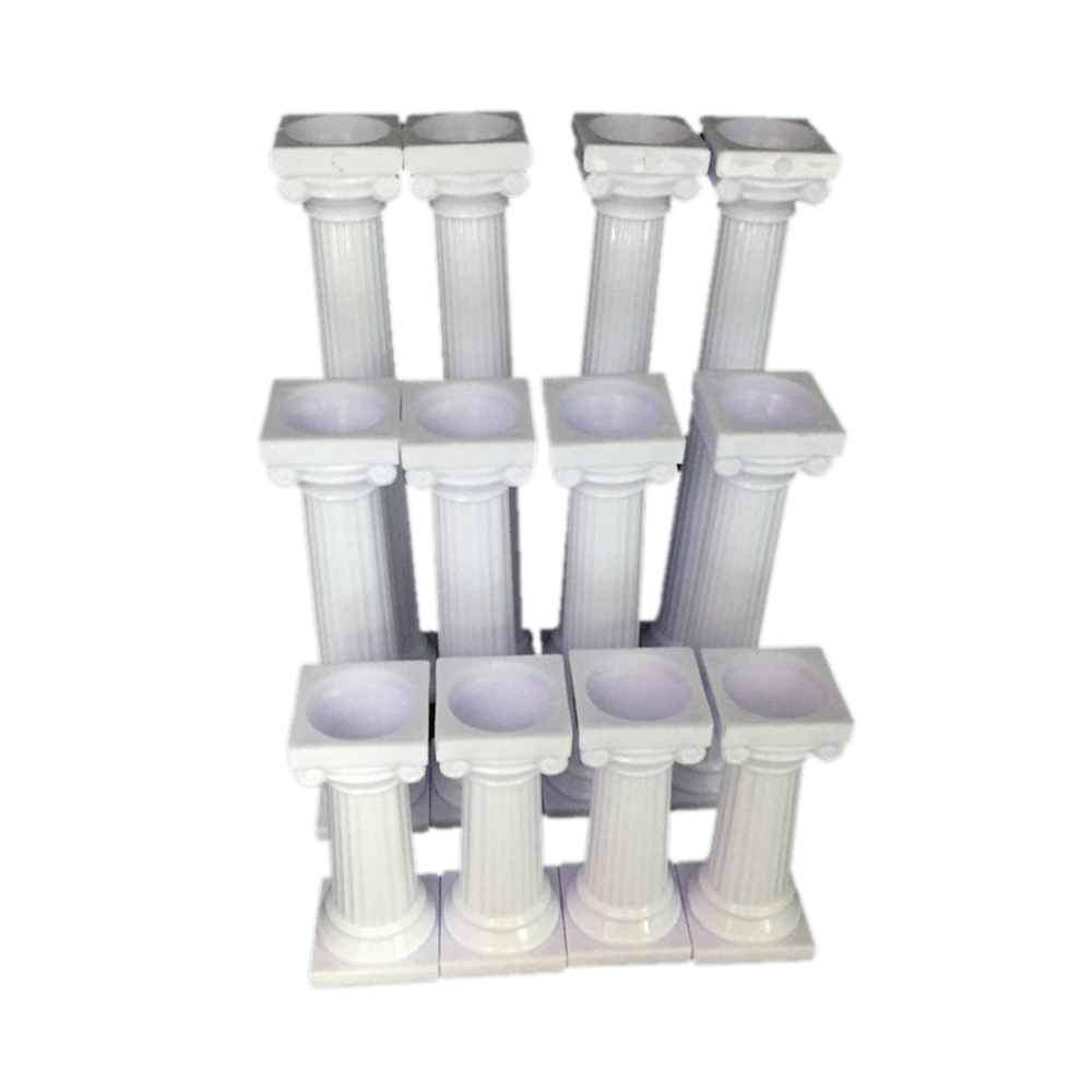 4pcs Pillars Wedding Cake Stands Cake Decorating Tools Multi-layered Roman Column Support Stand Decor 7.5cm 12.5cm 17cm