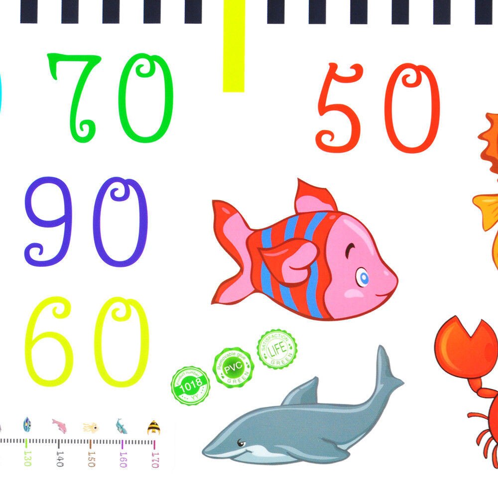 Wall Sticker Removable Height Chart Measure Wall Sticker Decal for Kids Baby Room 3D Wall Stickers Decal Home Decor Apr4