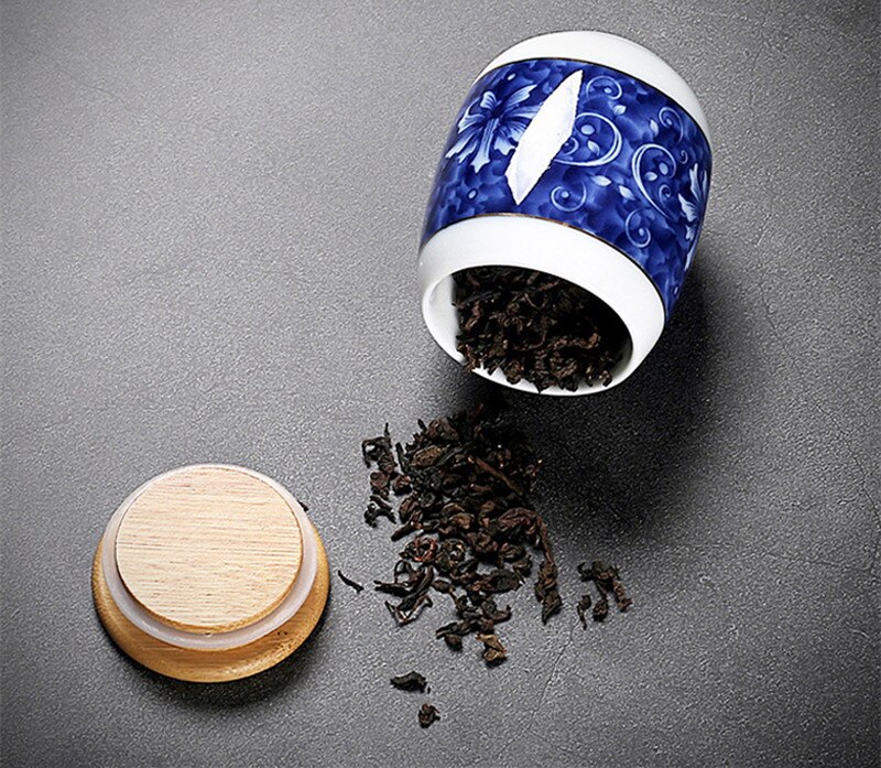 JIA-GUI LUO Ceramic Tea Caddies Tea Bag Storage Box Tea Tins Tea Container Coffee Container Tea Box Tea Storage D008