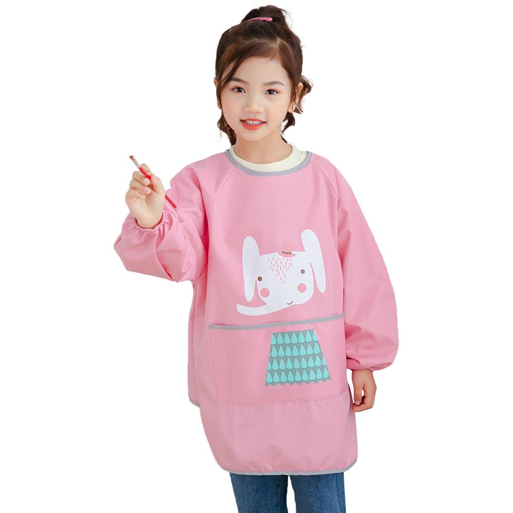 Smocks de peinture artistique pour enfants, tabliers imperméables à manches longues pour 90 à 150 Cm de hauteur, pour enfants de 6 à 8 ans: Rose