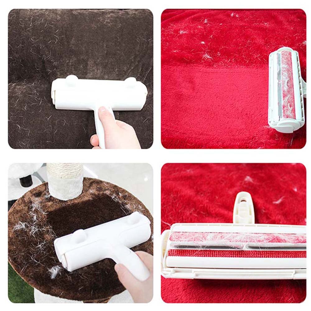 2-Way Pet Hair Remover Roller Lint Steken Roller Verwijderen Hond Kat Haar van Meubels Tapijten Kleding Een Hand bedienen