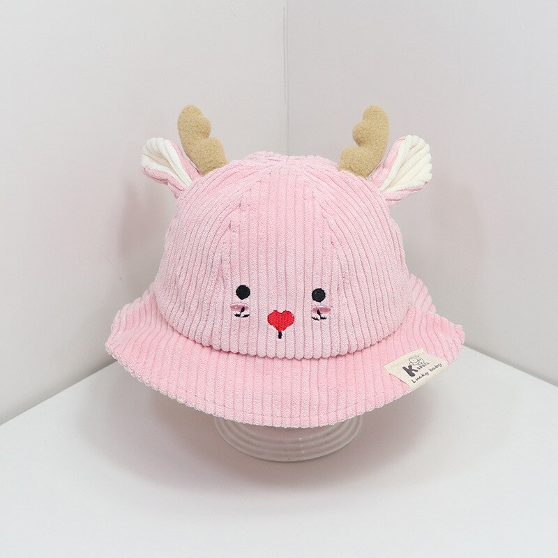 Peuter wintermuts cartoon hert baby mutsen herfst baby jongen muts kinderen meisje emmer pet baby peuter mutsen kinderen kerst: Een -4