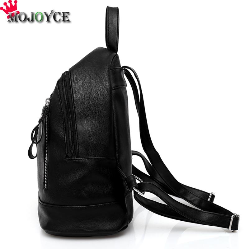 Sac à Dos en cuir PU femmes noir Sac à Dos étanche femme sacs d'école Mochila Escolar adolescent filles Sac a Dos Sac à Dos