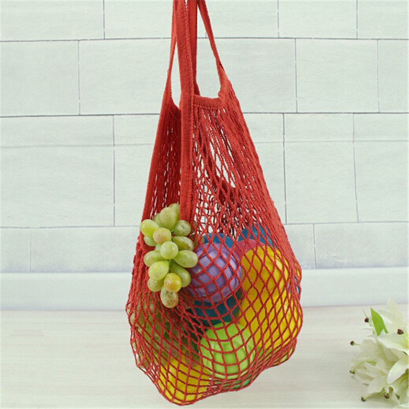 1PC grand filet chaîne sac à provisions réutilisable épicerie coton sac Protection de l'environnement main Totes pliable