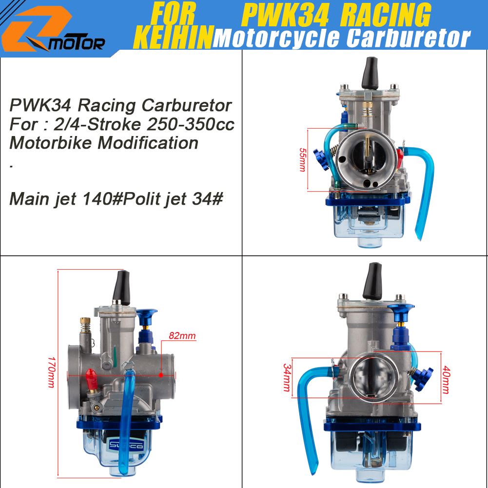 Universal- PWK 24 26 28 30 32 34mm Vergaser Für Keihin Kohlenhydrate 2T 4T Motorrad ATV quad gehen Kart Schmutz Fahrrad Rolle Moto-Cross: Silber