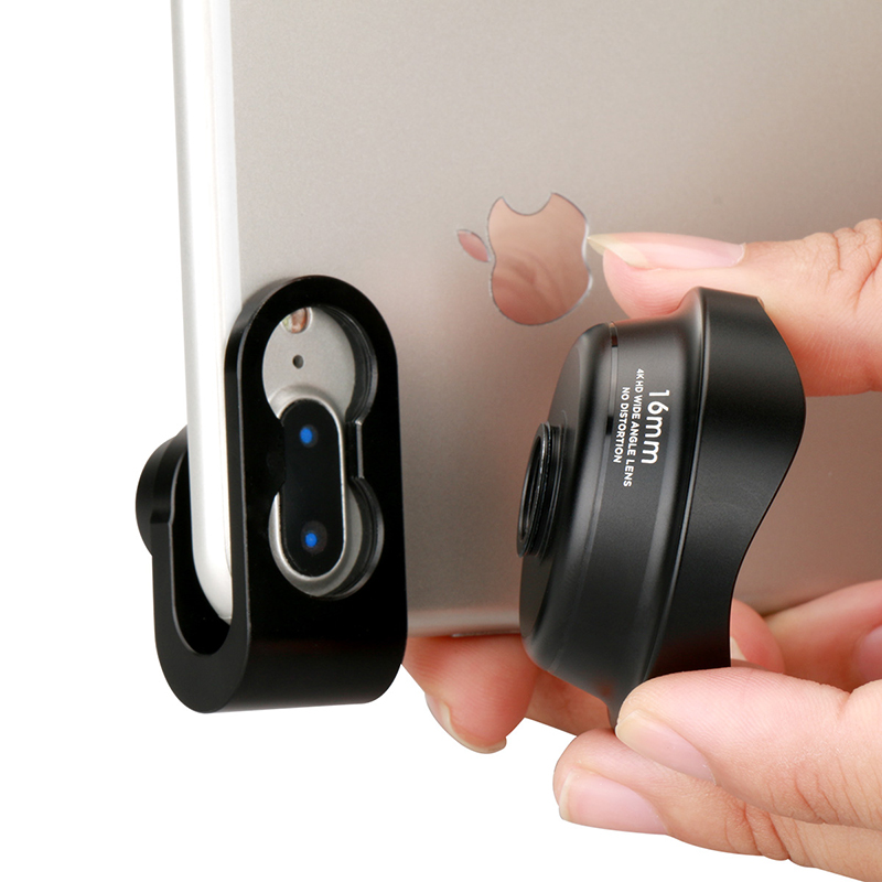 teléfono gran angular lente de la Cámara de 16mm de 4K HD DSLR efecto lentes de teléfono para iPhone X XS 8 iPad Pro Huawei P20 Pro Xiaomi