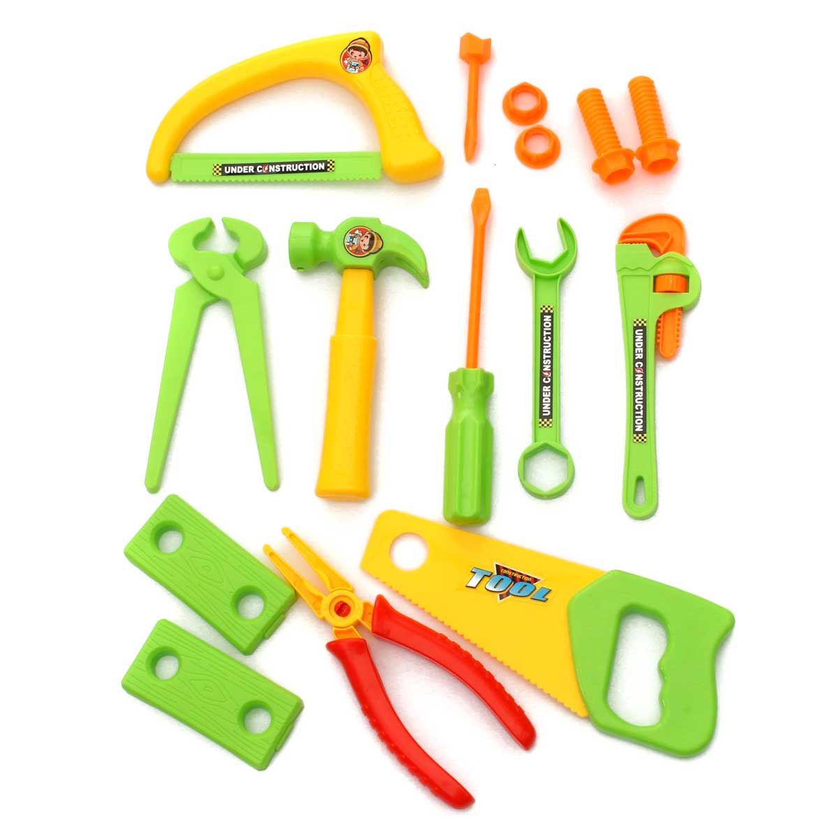 1 ensemble en plastique Simulation réparation outils jouets ensemble semblant jouer jeu jouet clé marteau vis outils Kit pour enfants jouet