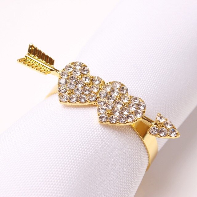 Kwiat róży obrączka na serwetki walentynki zielony liść kształt klamra robić serwetki składana tkanina pierścień stół weselny dekoracji: 5