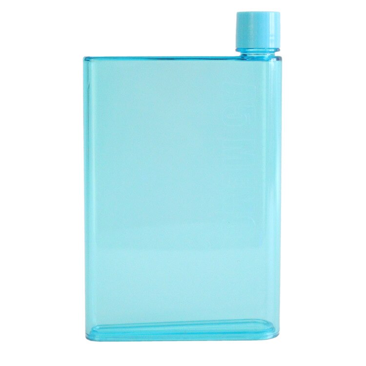 Bpa fri plast vandflaske gennemsigtig lækagesikker bærbar til udendørs rejseskoledragt til taske 420ml vandkolbe: Blå