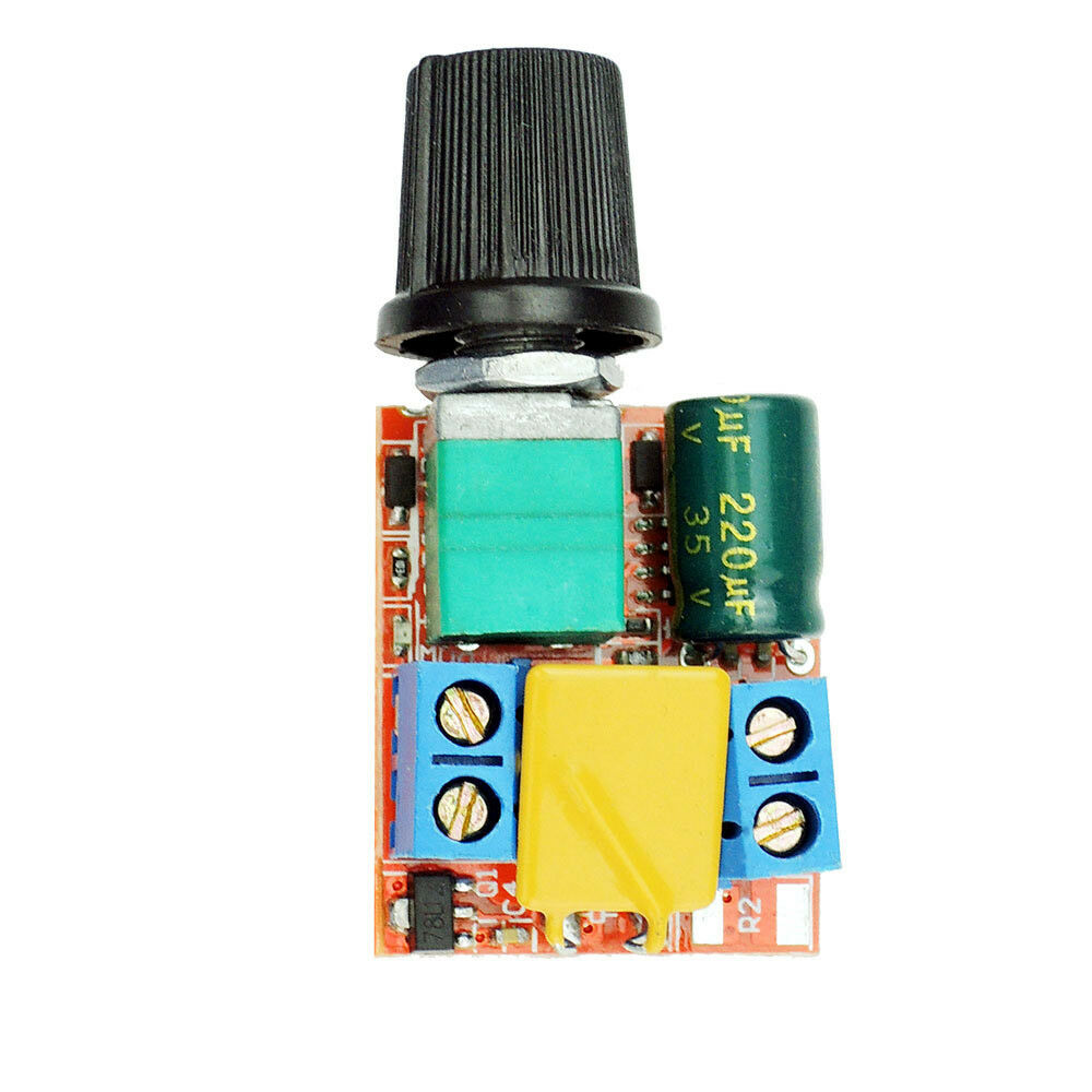 3 uds Mini CC 5A 3 V-35 V Motor PWM controlador de velocidad interruptor de Control de velocidad LED ventilador Dimmer