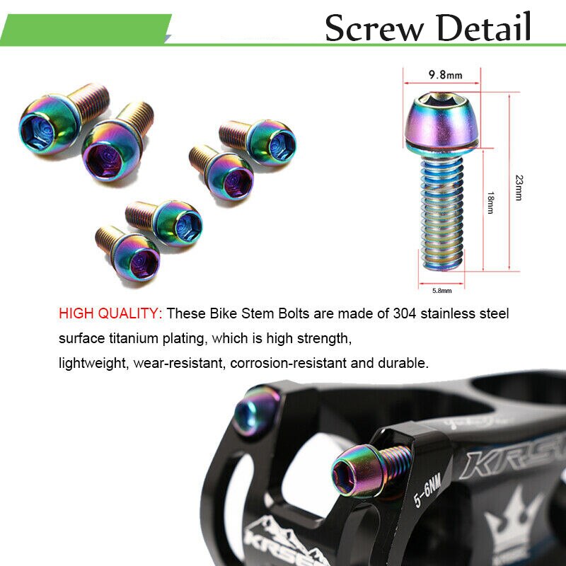 Krsec mtb skaft titan 31.8*50mm styrstång aluminiumlegering ultralätt passform 28.6mm gaffel kort stång cykel accessoarer