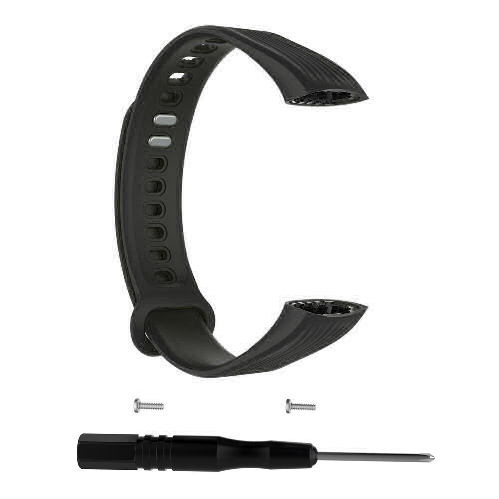 Bracelet pour Huawei Honor Band 3 montre intelligente Bracelet Bracelet réglable Bracelet de montre souple Silicone sport ceinture de remplacement: Black