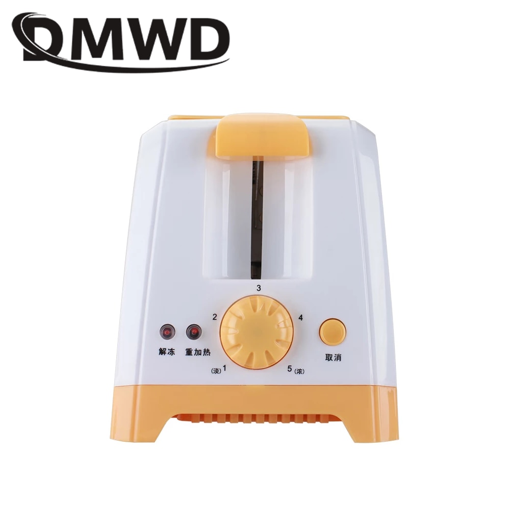 DMWD Automatic Bread Toaster Baking Toast Oven Cooker Electric Breakfast Machine 2 Slices Slot Multifunction Bread Maker EU Plug