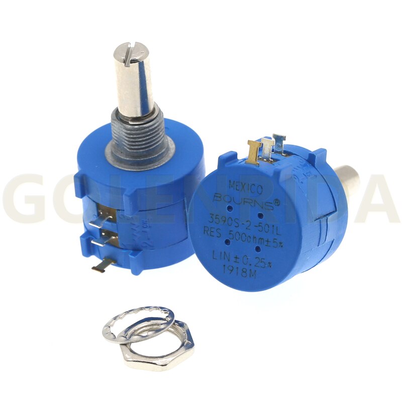 1PCS 3590S-2-201L 3590S 200 ohm 201 3590S-2-201 3590S-201 Precision Multiturn Potentiometer 10 Ring Adjustable Resistor