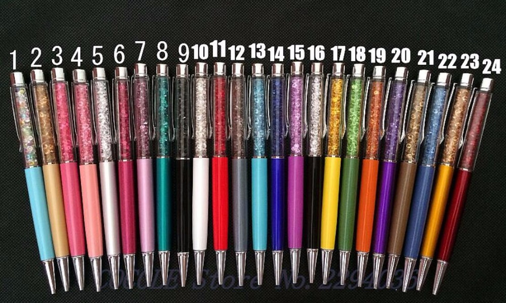 Luxe elementen kristallen pen stardust balpen rollerball kristal pen trouwpen