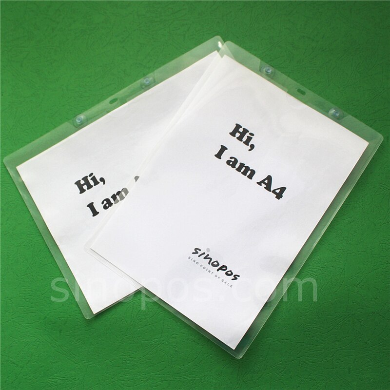 Suction Cup Wall Mount Sign Sleeves, window vinyl pouch A5 A4 A3 tag holder PVC envelope guide bag plastic price card pockets