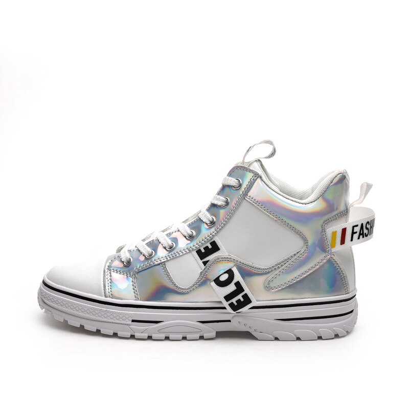 Holographic Mens Bot Vulcanized Shoes Mens Boots Trainers 4#20/10d50