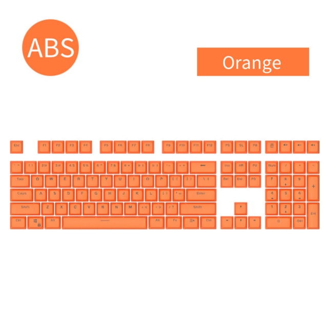 108pc SA Profile Keycap Set - Double Color Injection ABS - For MX Blue/Brown Mechanical Keyboards: Orange