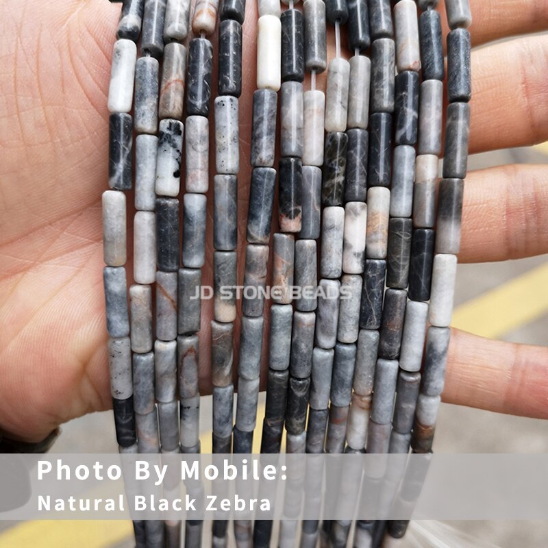 JD stone beads Natural mixed stone Tube beads with hole YELLOW TURQUIOSE YELLOW JADE square beads for accessory: Black White Zebra