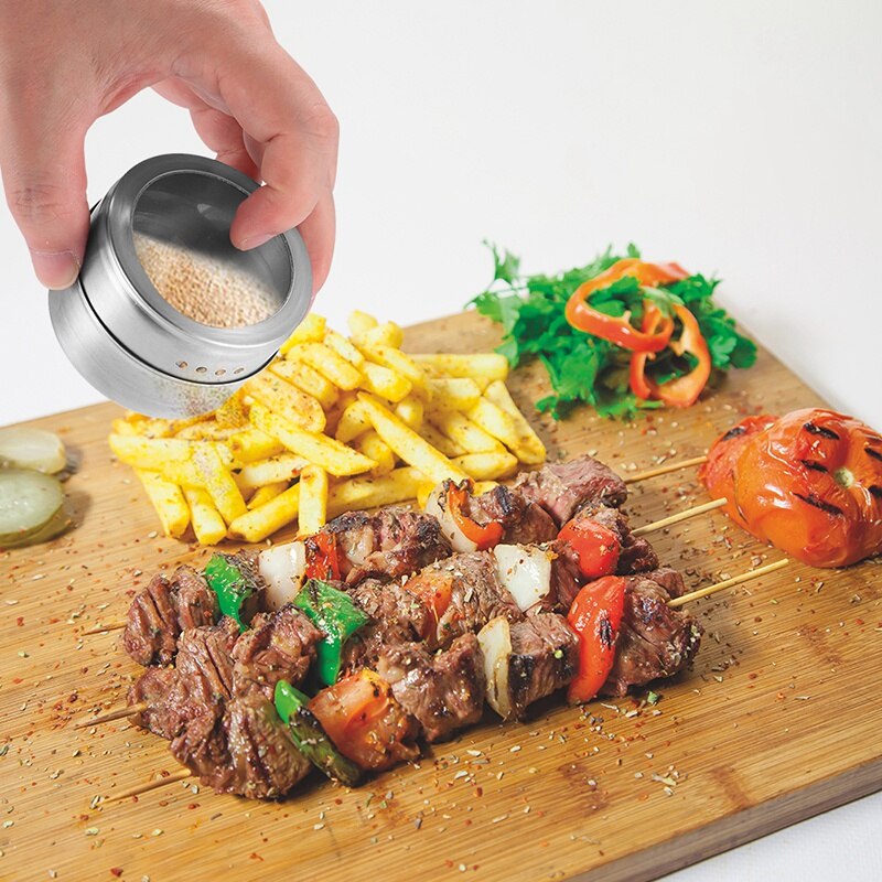 12Pcs Netic Kruidkruik Set Rvs Spice Blikken Spice Opslag Container Peper Kruiden Sprays Gereedschap Spice J