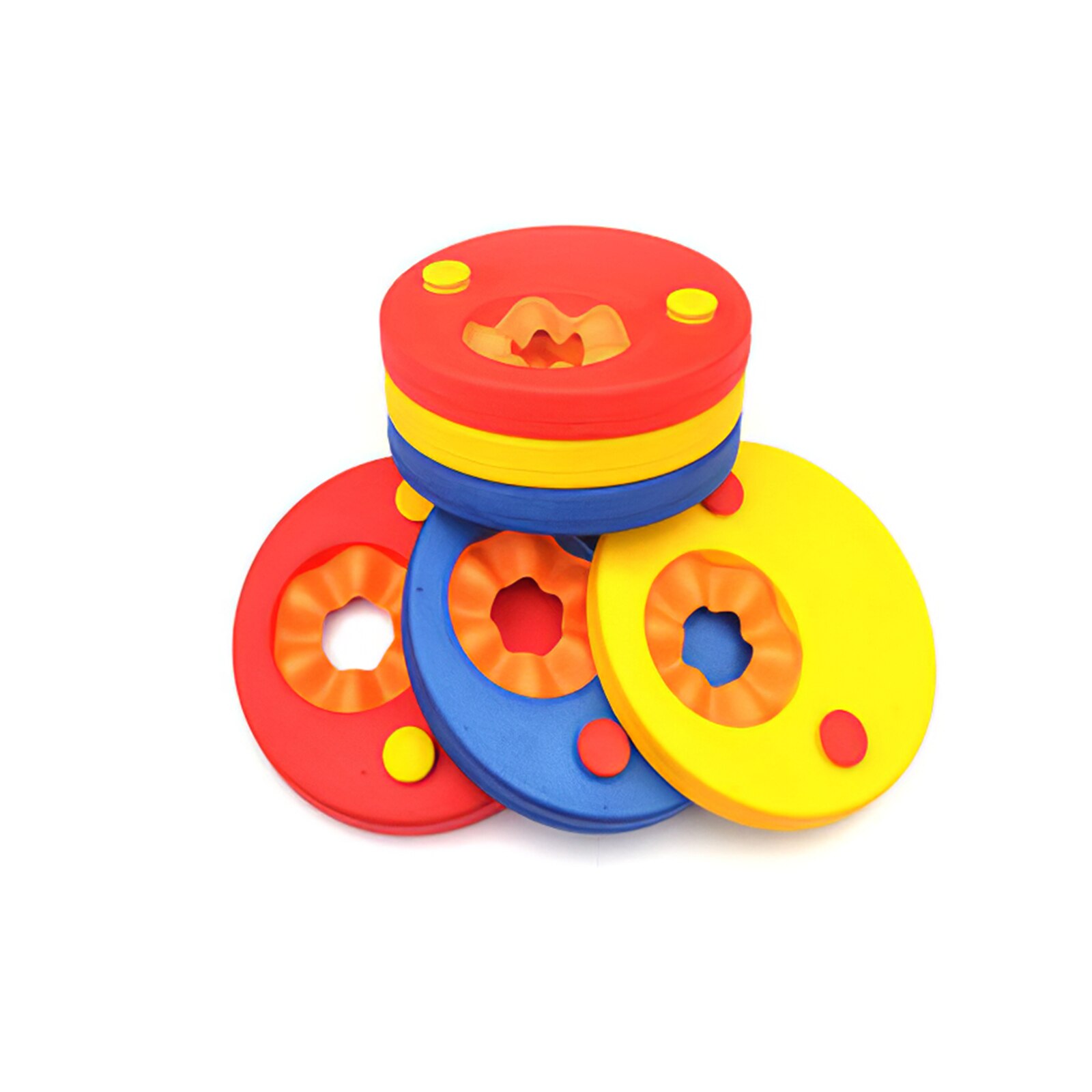 6 Stks/set Eva Schuim Zwemmen Discs Pak Arm Bands Drijvende Mouwen Opblaasbaar Zwembad Float Board Kinderen Oefeningen Zwemmen Cirkels