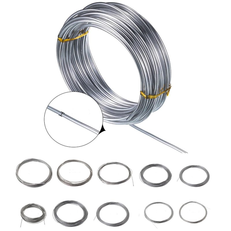 Cable de acero inoxidable 304 de 0,02-3,0mm de diámetro, longitud 1m/5m/10m/50m/100m, alambre de acero inoxidable 304 individual brillante