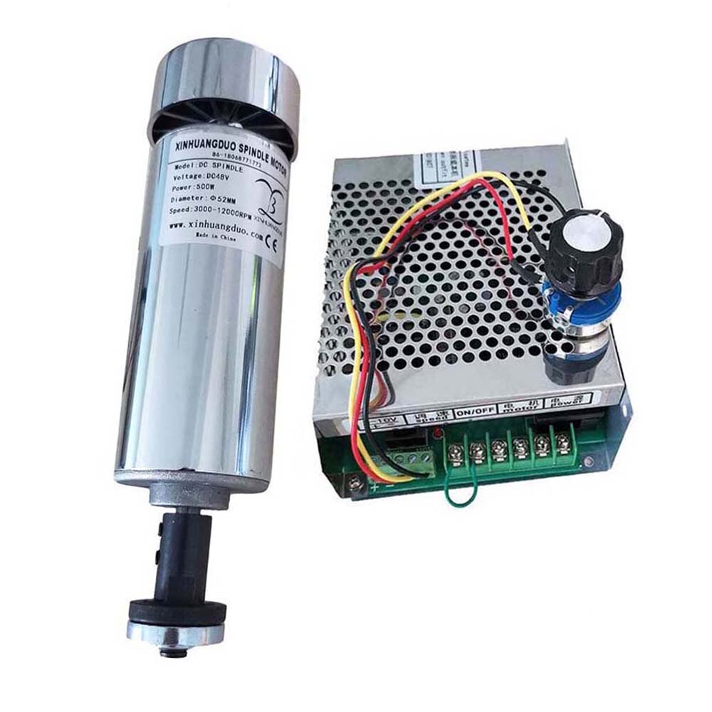 Air cooled 0.5kw CNC spindleMotor Angle Grinder Kit chuck 500W Spindle Motor + Power Supply speed governor For Engraving