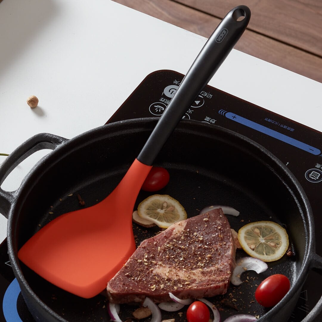 Original Xiaomi Silicone Gel Spoon Spatula Stainless Steel Anti-scalding Anti-skid Handle Kitchen Cooking Tools Utensils Smart