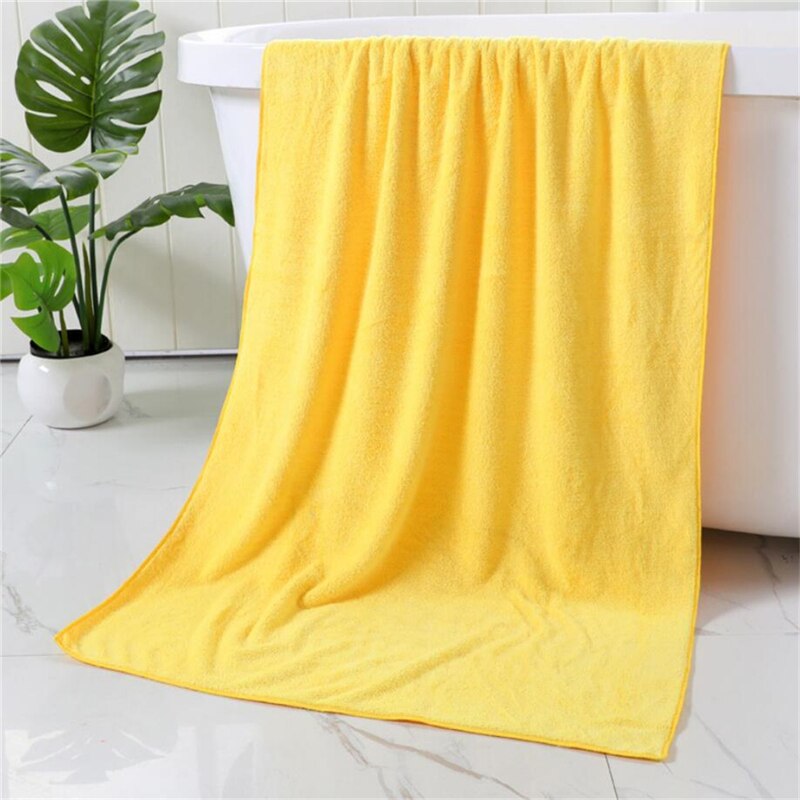 ODN Brand Super Absorbent Bath Towels For Adults Large Towels Bathroom Body Spa Sports Luxury Microfiber Bath Towel: yellow