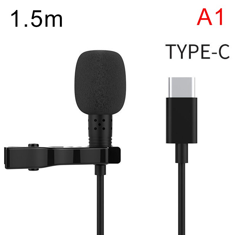 thumbnail image 2 of USB Mini Microphone Lapel Clip For Phone PC Laptop 1.5m Wired Condenser Mic Recording Noise 2 of 9