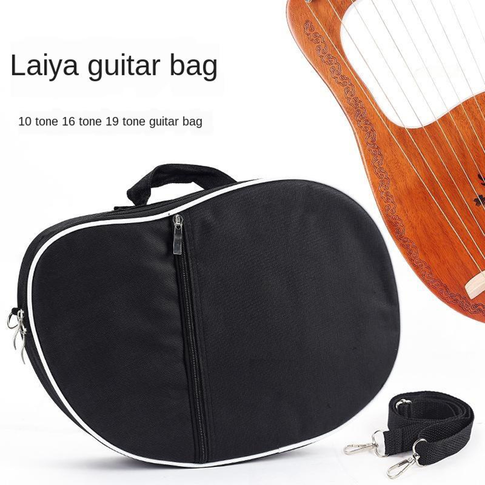 Waterproof Padded Lyre Harp Storage Carry Bag Handbags with Shoulder Strap for Kalimba Thumb Piano Bag